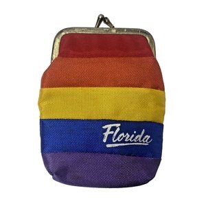 Vintage Florida Rainbow Souvenir Coin Purse   - 1980's